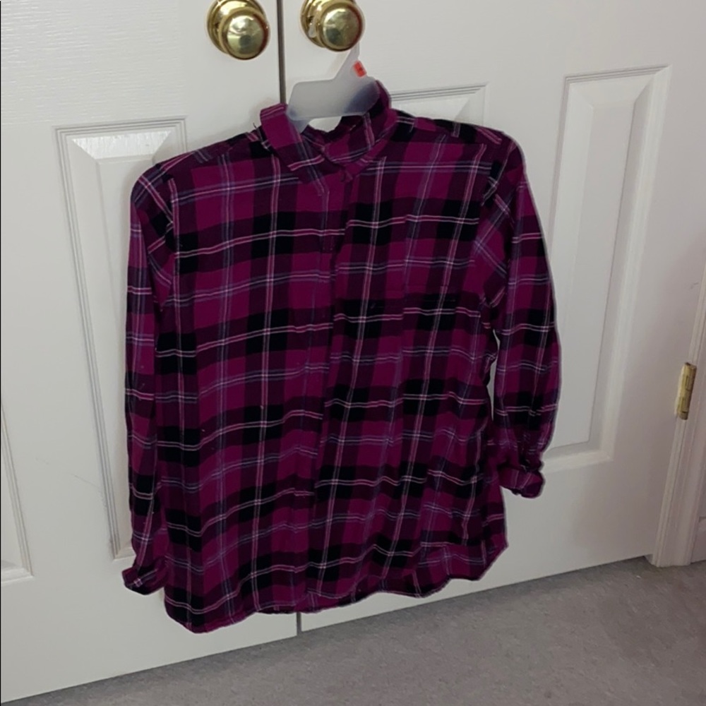 SO flannel button down/up